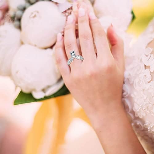 Anel de polegar espesso noivado redondo zircões de zircões femininos anéis de casamento anéis de jóias para mulher