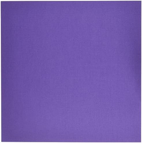 Cardstock de Bazzill 12 x12 -purple pizzazz/pano de grama 25 por pacote