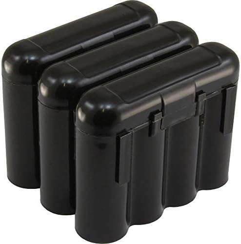 3 AA / AAA / CR123A Black Battery Storage Casos de armazenamento