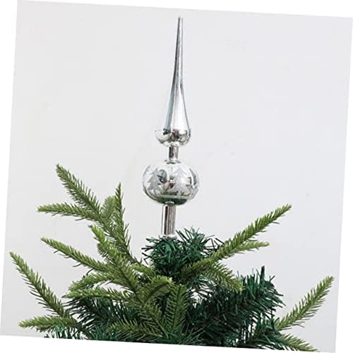 JoJofuny 2pcs Árvore de Natal Top Star Natividade Craft Decoração Vintage Decoração de vidro de vidro esférico