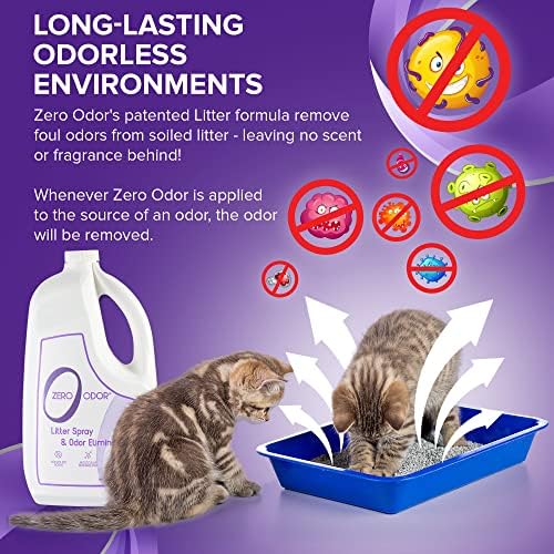 Odor zero - eliminador de lixo - Tecnologia molecular patenteada - Pet Safe & Works em todos os tipos de lixo,