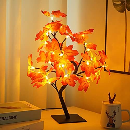 Lynn LED Simulation Maple Tree Table Lamp para decoração de Natal de Ação de Graças