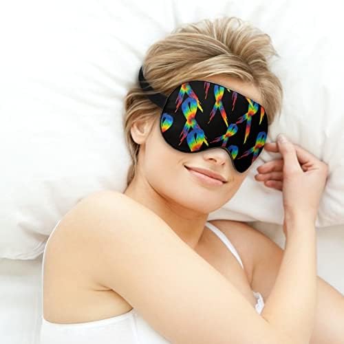 Máscara para os olhos do câncer de mama TIY Dye para dormir, Blackout Night -Goldfold com alça ajustável