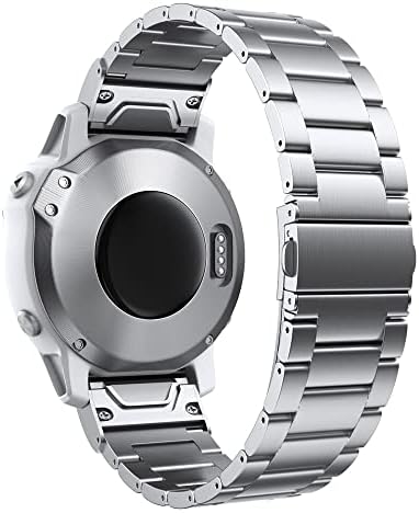 Dfamin 26 22 20mm WatchBand para Garmin Fenix ​​7x 7 7s 6x 6 6s Relógio Redução de aço inoxidável de aço