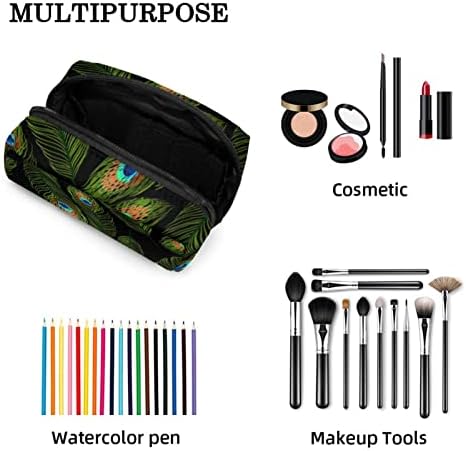 Bolsa de maquiagem inadequada, Pavaleiro Pattern Pattern Cosmetics Bag portátil Tote Travel Case de estojo