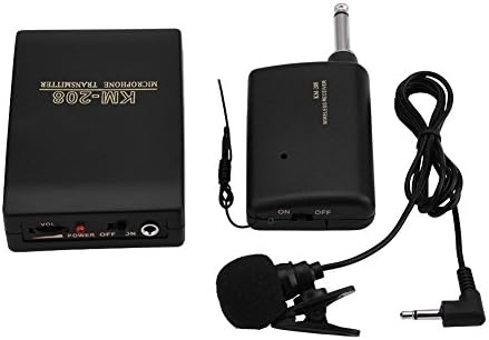 Zerone Mini Voice Amplificador Clip-On Wireless Mic Microphone Kit FM Receptor Free Hand para ensino, reuniões,