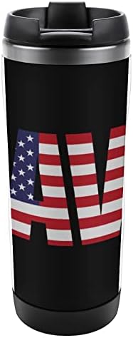Flag da Marinha dos EUA caneca de aço inoxidável aço de aço de aiúria com tampa de 13oz/380ml