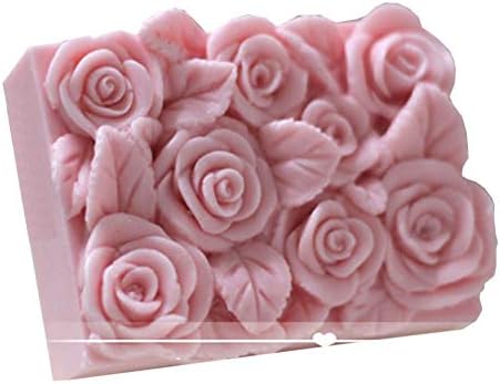 Moldes de silicone Bush rosa, moldes de sabão de Halloween, Flowers Art Art Art Silicone Mold, Moldes de