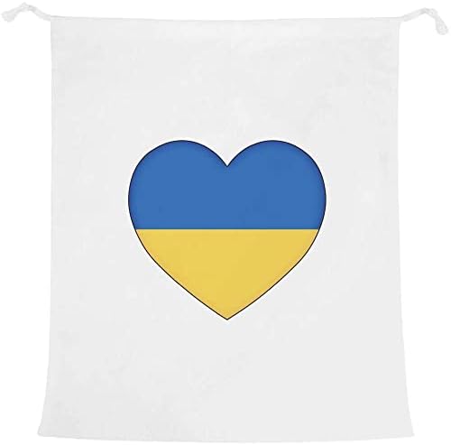 Azeeda 'Ucrânia Flag Love Heart' Lavanderia/Saco de Lavagem/Armazenamento