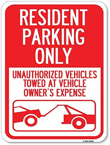 Estacionamento de restrição de estacionamento Somente estacionamento, veículos não autorizados rebocados às custas