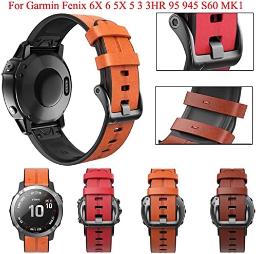 HAODEE 26 mm Strap de faixa de relógio para Garmin Fenix ​​7 7x 6 6x 5x 5 3 3HR Forerunner 935 945