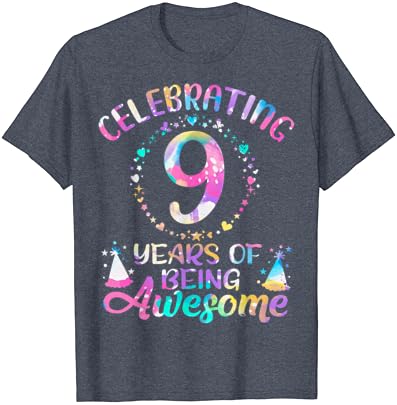 9 anos de ser incrível 9 anos de 9º aniversário Tie Tye T-Shirt
