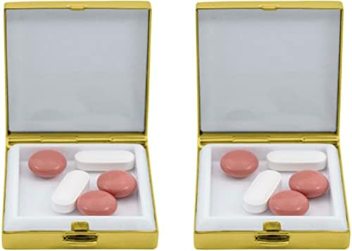 Conjunto de 2 comprimidos de bolso de 2 formatos quadrados Caixa e organizador
