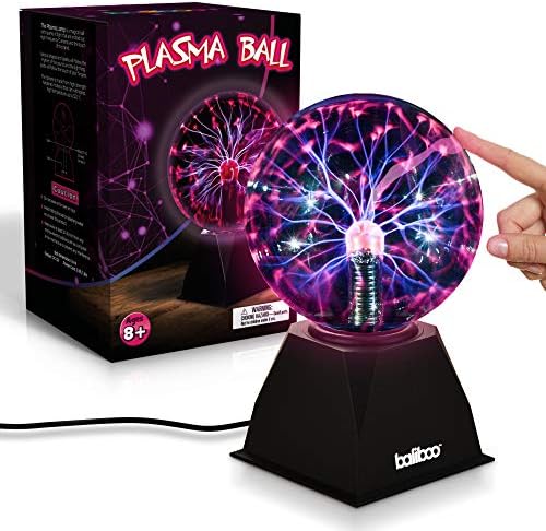 Luz de bola de plasma, 6 polegadas | Touch e Sound Lightning Globe | Magical, interativo, cenário