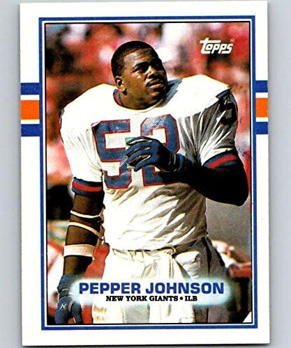 1989 Topps 176 Pepper Johnson NY Giants NFL Futebol Card NM-MT