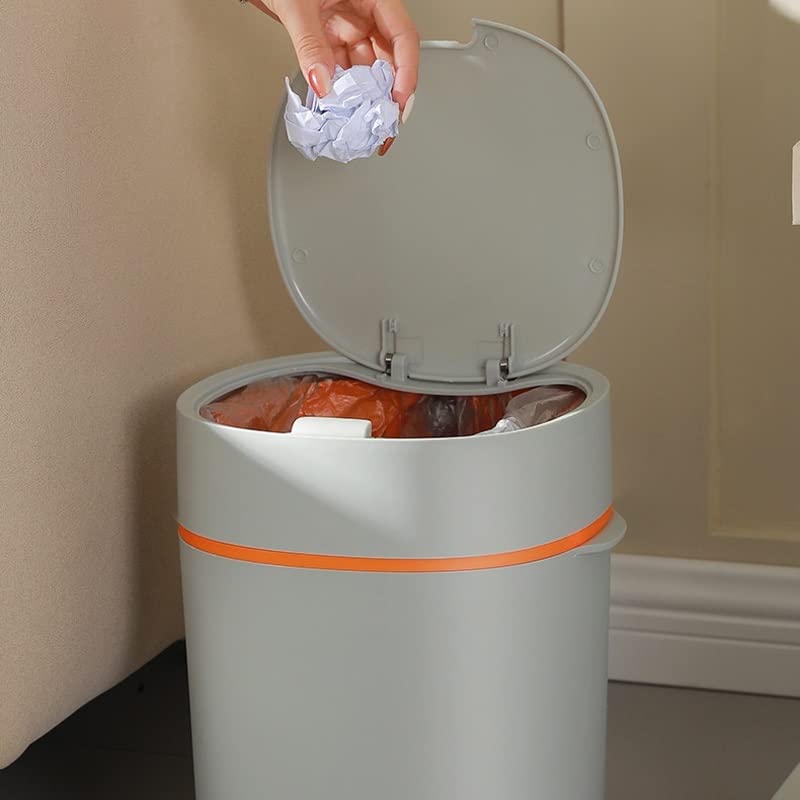 Lixo de lixo zhaoleei em casa com tampa de tampa push vaso sanitário sala de estar cozinha quarto