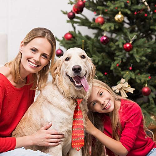 SYCHIND 12 peças Natal Cachorro grande amarra Xmas Grandes Cotas de estimação de animais de estimação Tree Snowman