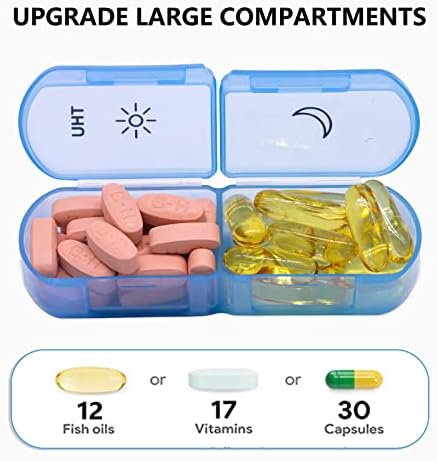 Bolsa de comprimido semanal extra grande, 2 vezes ao dia PM PIRILHO Caixa de comprimidos de 7 dias de armazenamento