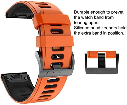 Bkuane Silicone Retire Retwork Watch Band tiras para Garmin Fenix ​​7 7x 7s Smartwatch EasyFit 20 22 26mm