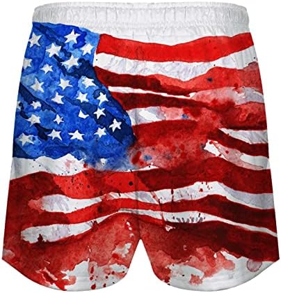 Ruiruilico feminino shorts Independência Dia 4 de julho de verão shorts casuais shorts de praia confortável com