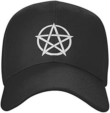Goth Pentacle Wreath Wicca Witch Pagan Hat Homens Cap de Baseball Moda Ajustável Moda Black Trucker