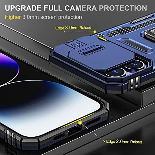 Dntmzin para iPhone 12 Pro Max Case 6.7, capa de capa de telefone protetora de nível militar com aprimoramento