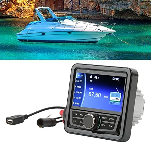 Estéreo marinho, receptor de rádio à prova d'água, Digital Display Car Marine Boat Media Player