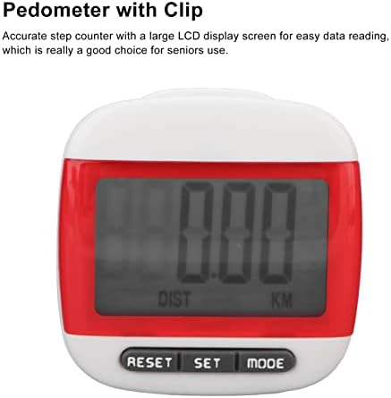 Pedômetro, pedômetro de caminhada, contador de etapas de idosos, tela transparente LCD, Pedômetro de caminhada