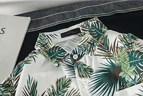 Hicolliee Crazy Hawaiian Shirt for Men Stretch Golf Cirts para homens todos os dias use vestido de camiseta