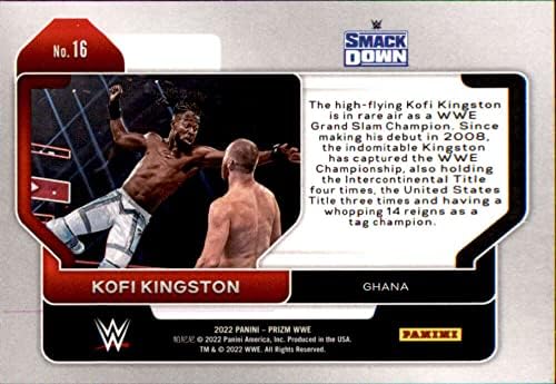2022 Panini Prizm WWE 16 Kofi Kingston Smackdown Wrestling Trading Card