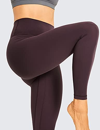 Crz Yoga feminino escovou nua de sentimento Leggings 25 / 28- Alta cintura compressão de barriga de barriga