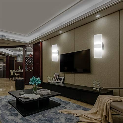 Changm Modern LED acrílico Scona de parede 12W Cool Branco 6000k Up Down Lamp para o quarto Stações do corredor