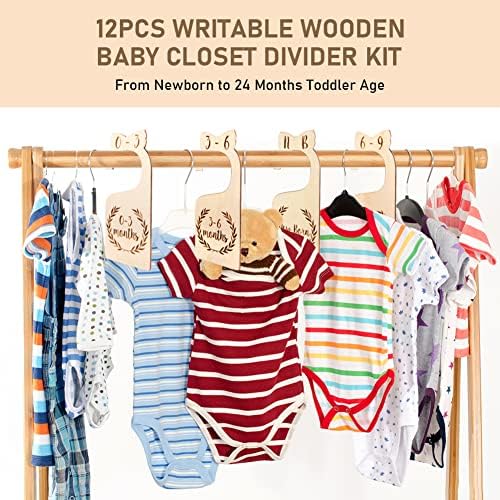 Pilarmuture 12pcs Kit de divisores de armários para bebês para organizador de roupas, criadores