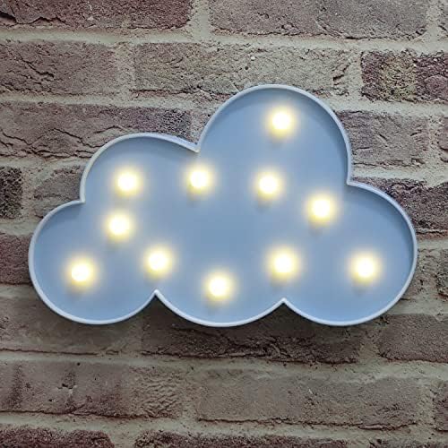 LED Blue LED Sinais de letreiro, iluminação de placas decorativas de nuvem, banheiro da sala de berçário, luz da