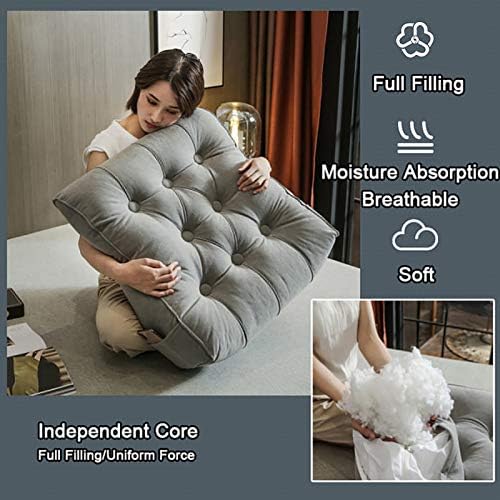 Almofado de leitura, travesseiro de sofá/cabeceira travesseiro, chenille tecido macio/algodão pérola cabeceira macia,