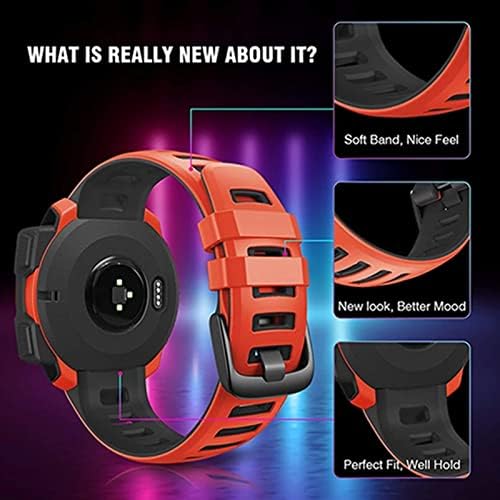 Fehauk Silicone Watchbands tiras para Garmin Instinct Smart Watch Relógio 22mm Banda de pulseira