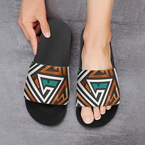 Sandálias africanas geométricas de deco house não deslizam chinelos de dedão do pé para massagem banheira de