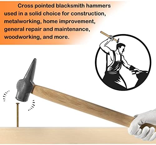 Deary Cross Peen Blacksmith Hammer -Top Craft -Rismith FORging Necessidades para fazer facas forjando alicates