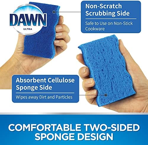 Amanhecer não rasgar esponjas de lavador em forma de cunha, azul