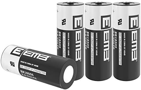 4x EEMB ER18505 Não recarregável 3,6V Bateria de lítio Li-socl₂ 4100mAh Capacidade de alta capacidade