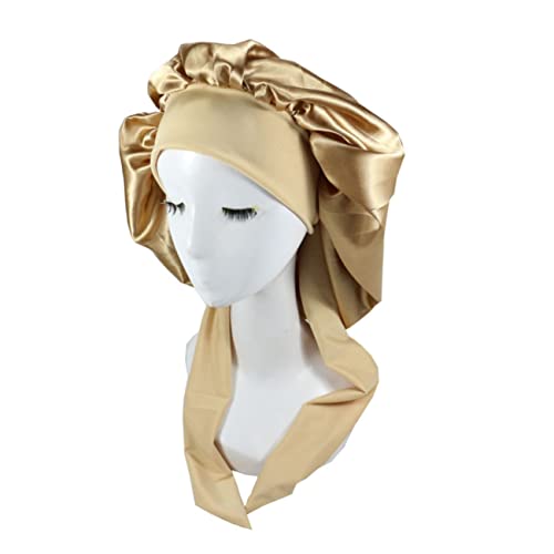 FOMIYES 4 PCS Night Bap gravata Capace de chuveiro feminino Capas de chuveiro Turbantes de cetim para