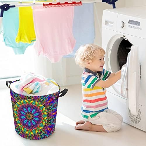 Cesta de lavanderia dobrável colorida cesta de lavanderia Saco de armazenamento de armazenamento à prova d'água