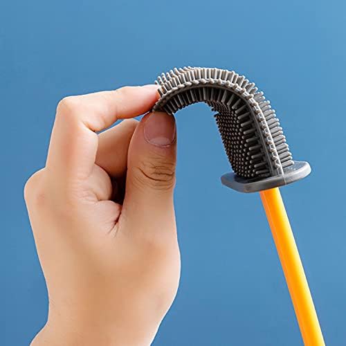 Escova de vaso sanitário guojm pincel de vaso sanitário e suporte de silicone cerdas de tigela de