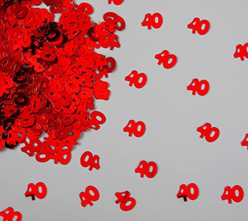 Shatchi 14gm 40th Red Party Birthday Party Glitz Table Confetti Sprinkles Decorações