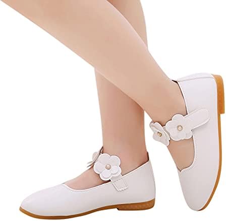 Sapatos de menina de flor de flor de criança Mary Jane Wedding Damas de Brideshas