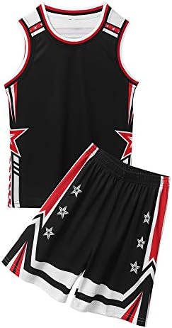 Vastwit Kids Boys Athletic Tanks Tops e shorts Definir 2 peças Treinamento de basquete Jersey Suits