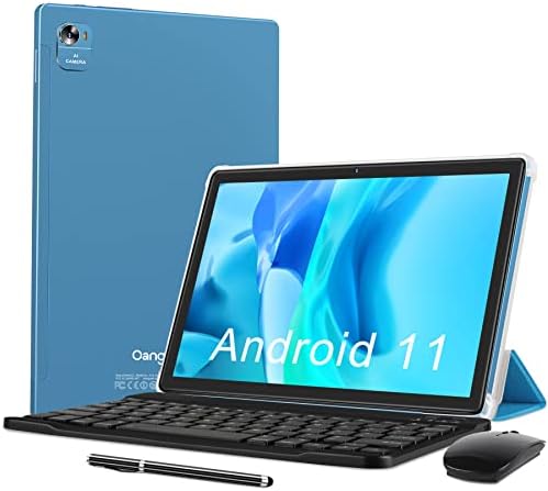 Oangcc 10.1 Android 11 comprimido, 2 em 1 comprimido de 4 GB de RAM 64 GB ROM Dual Câmera Computador