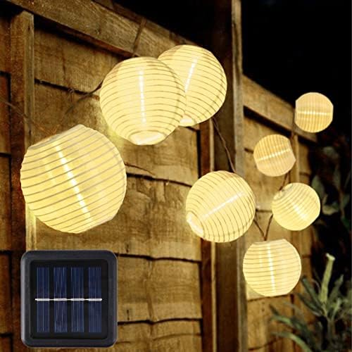 Shuomei 24pcs solar lanternas de lanterna chinesa, decorações de ano novo chinês 2023, luz LED de suspensão