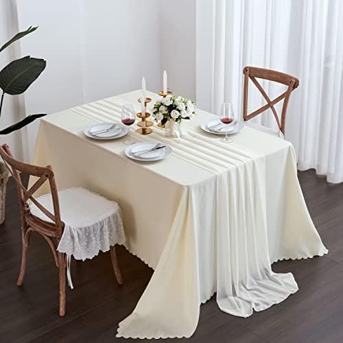 10 Pacote de mesa de chiffon branco corredor de mesa de casamento de 10 pés 29x120 polegadas pura tule romântica