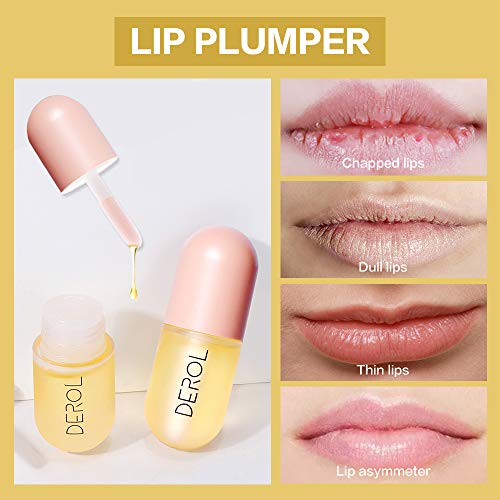Kissio Natural Lip Plumper, brilho labial lábio, brilho de plumas labiais, Plumper Lip Lip, hidratante